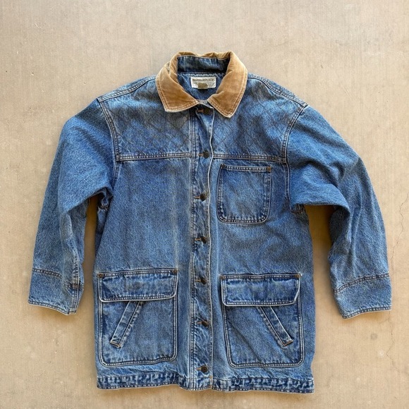 Banana Republic Other - Vintage Banana Republic Safari Denim Chore Jacket Mens M Lined 90s Equestrian